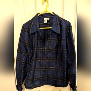 Women's top. Zip up, silk blend